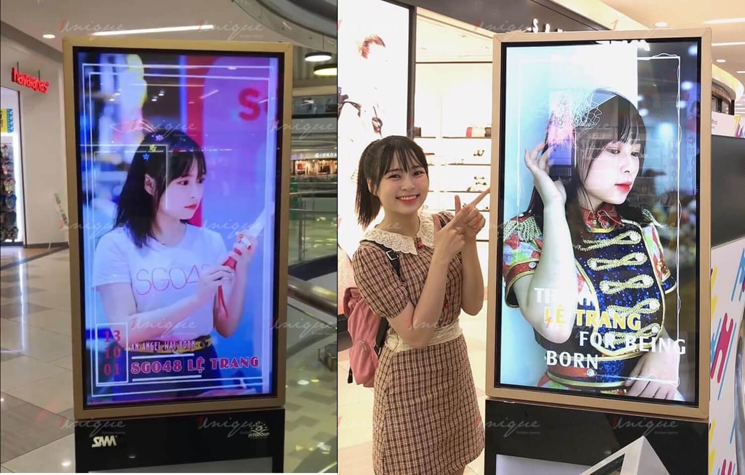 quảng cáo lcd chúc mừng sinh nhật lệ trang sgo48